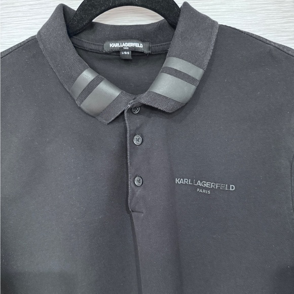 KARL LAGERFELD men’s Black T-shirt in sz. Large - Picture 3 of 10
